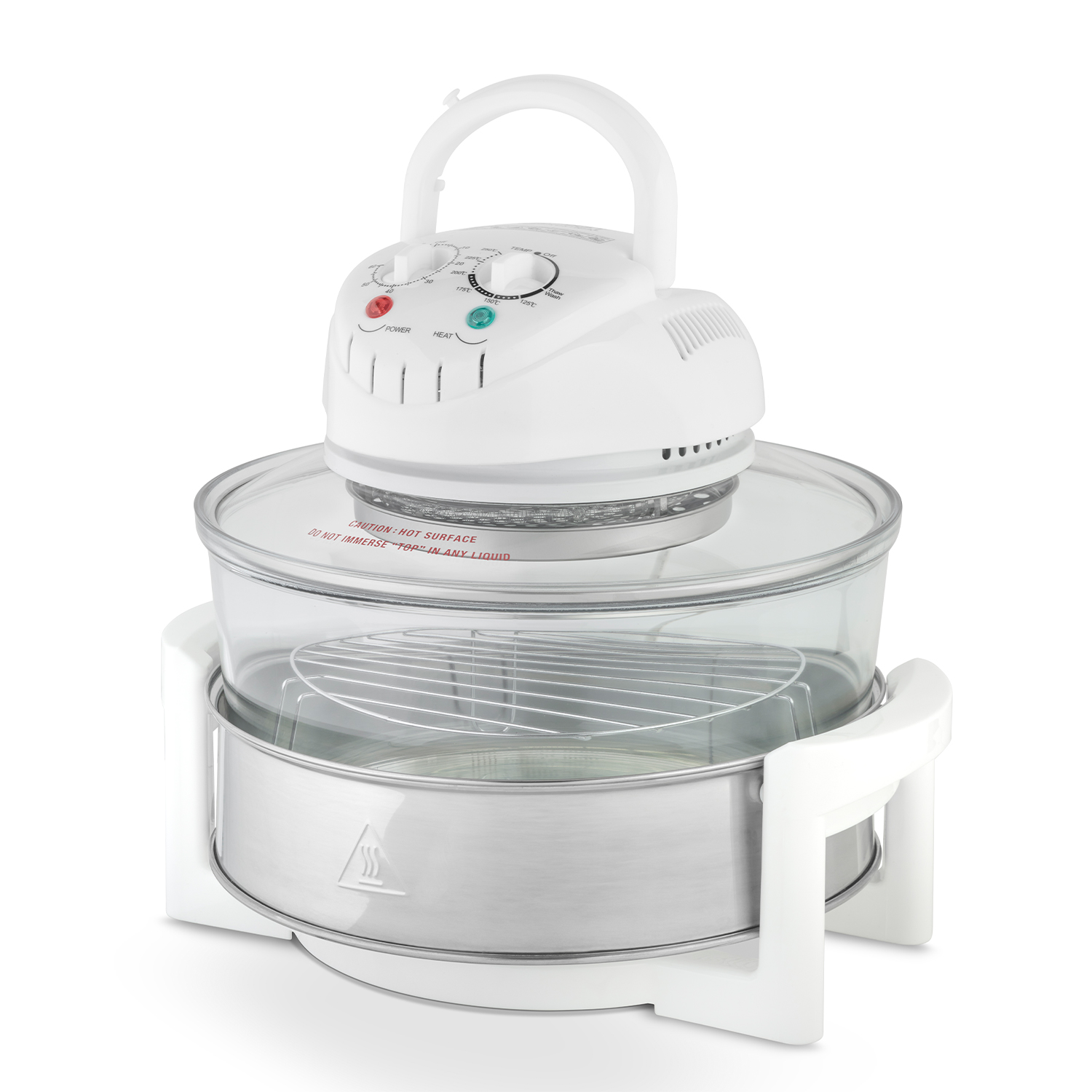 Glass halogen oven