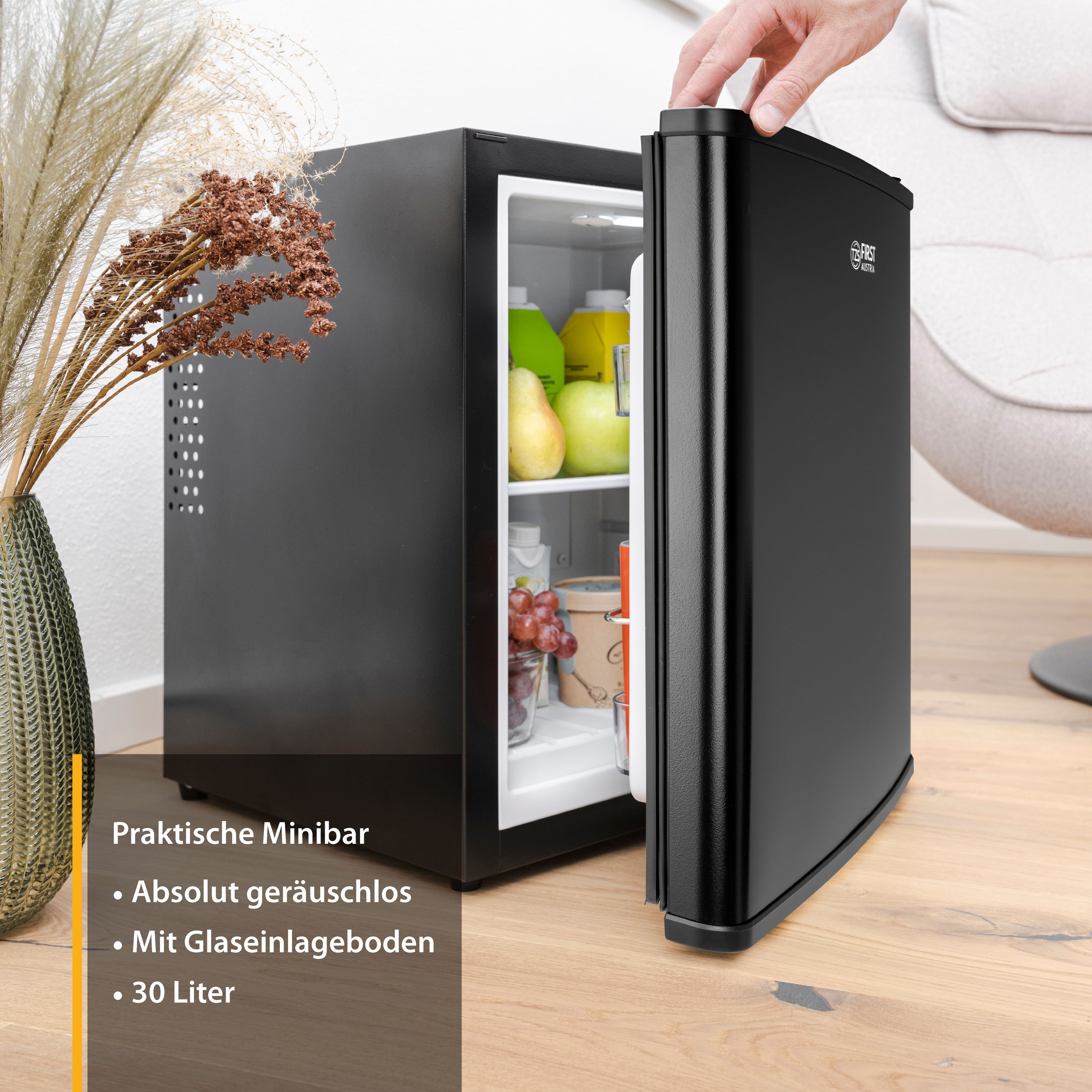 Minikühlschrank | 30 Liter | matt | Schwarz