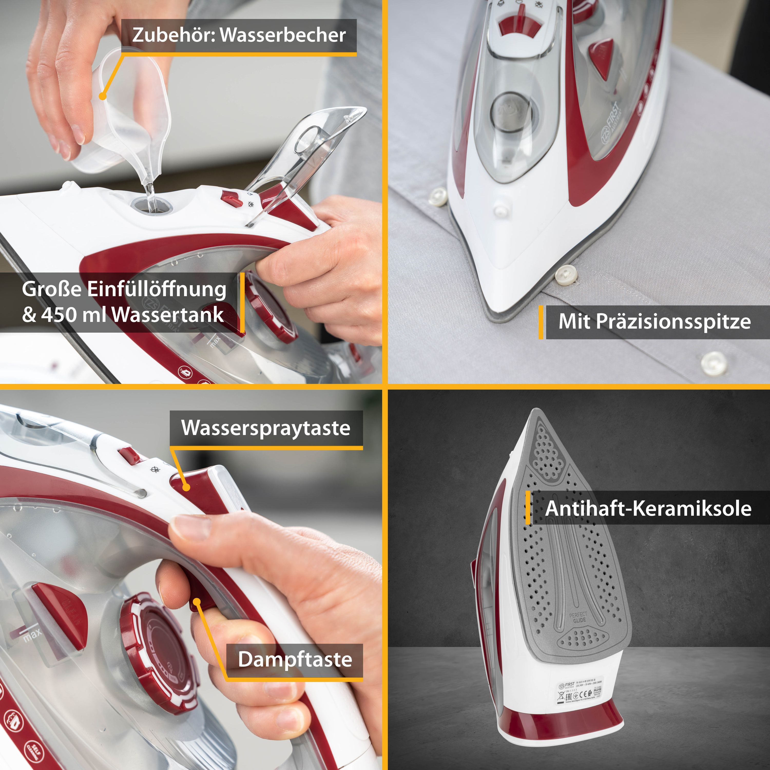 Steam iron | cordless with ironing station