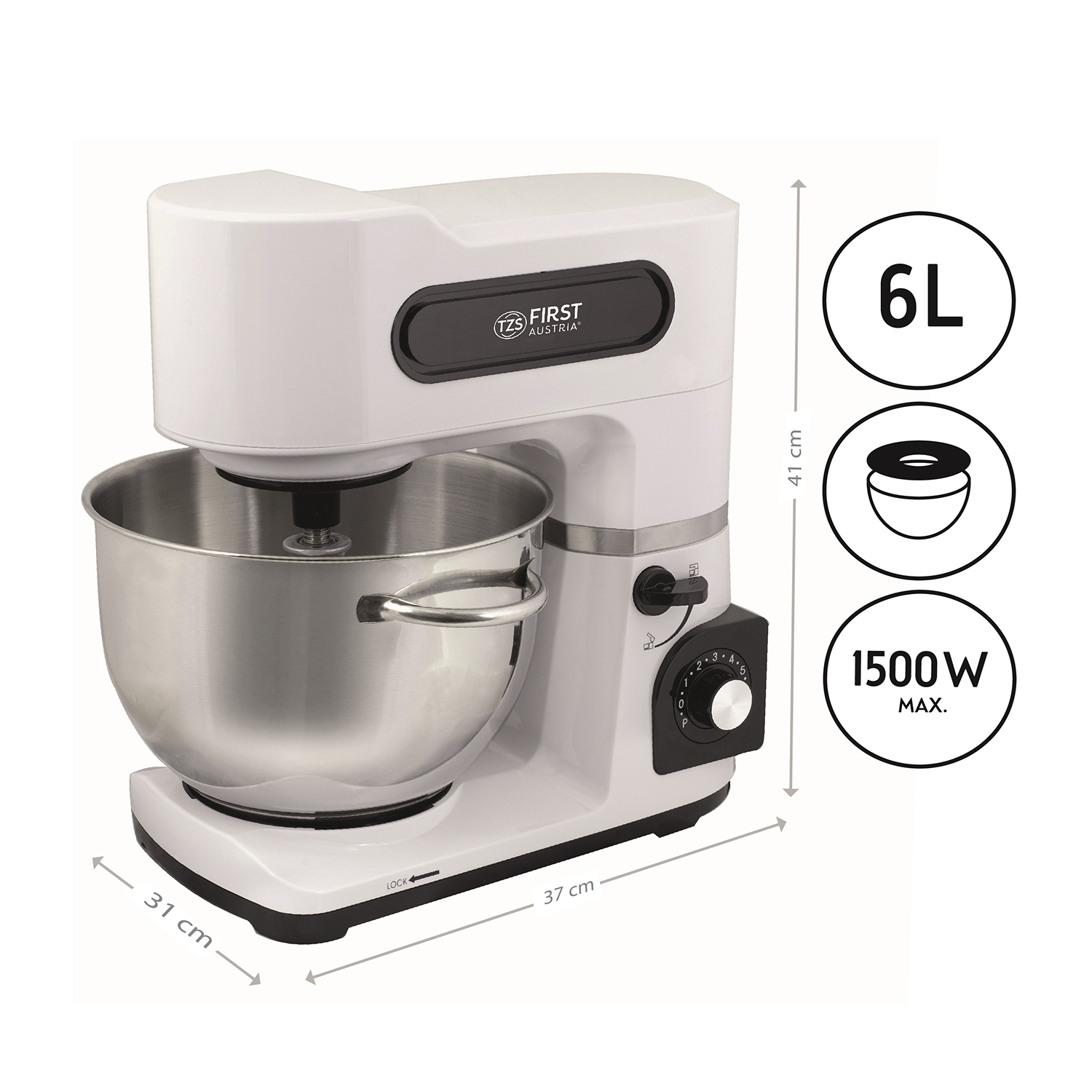 Professional Food Processor | Dough Mixer | 1500 W | 6 L