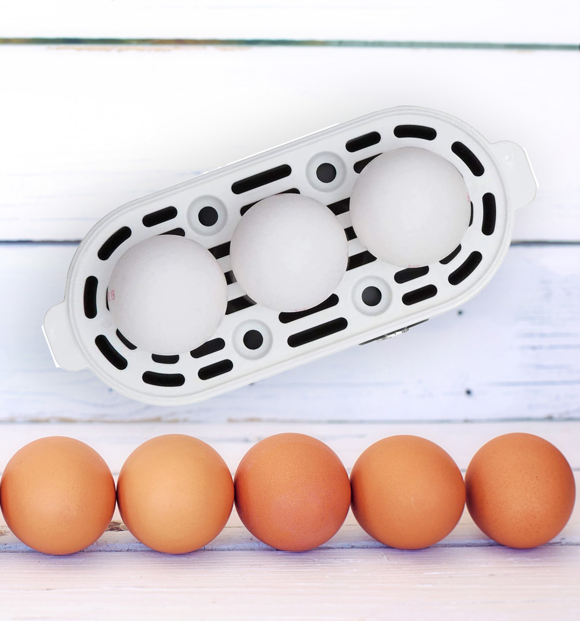 Eierkocher | 3 Eier | Edelstahl