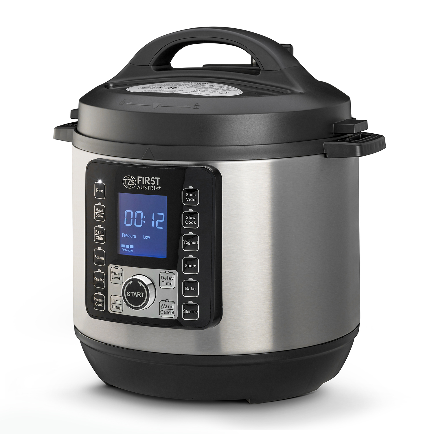 TZS First Austria Yaourtière Electrique 8 Pots, 190 ml, Ecran LCD, Réglage  de la Température, Minuteur et Fonction Auto-Stop, Blanc et Gris, 30 W :  : Cuisine et Maison