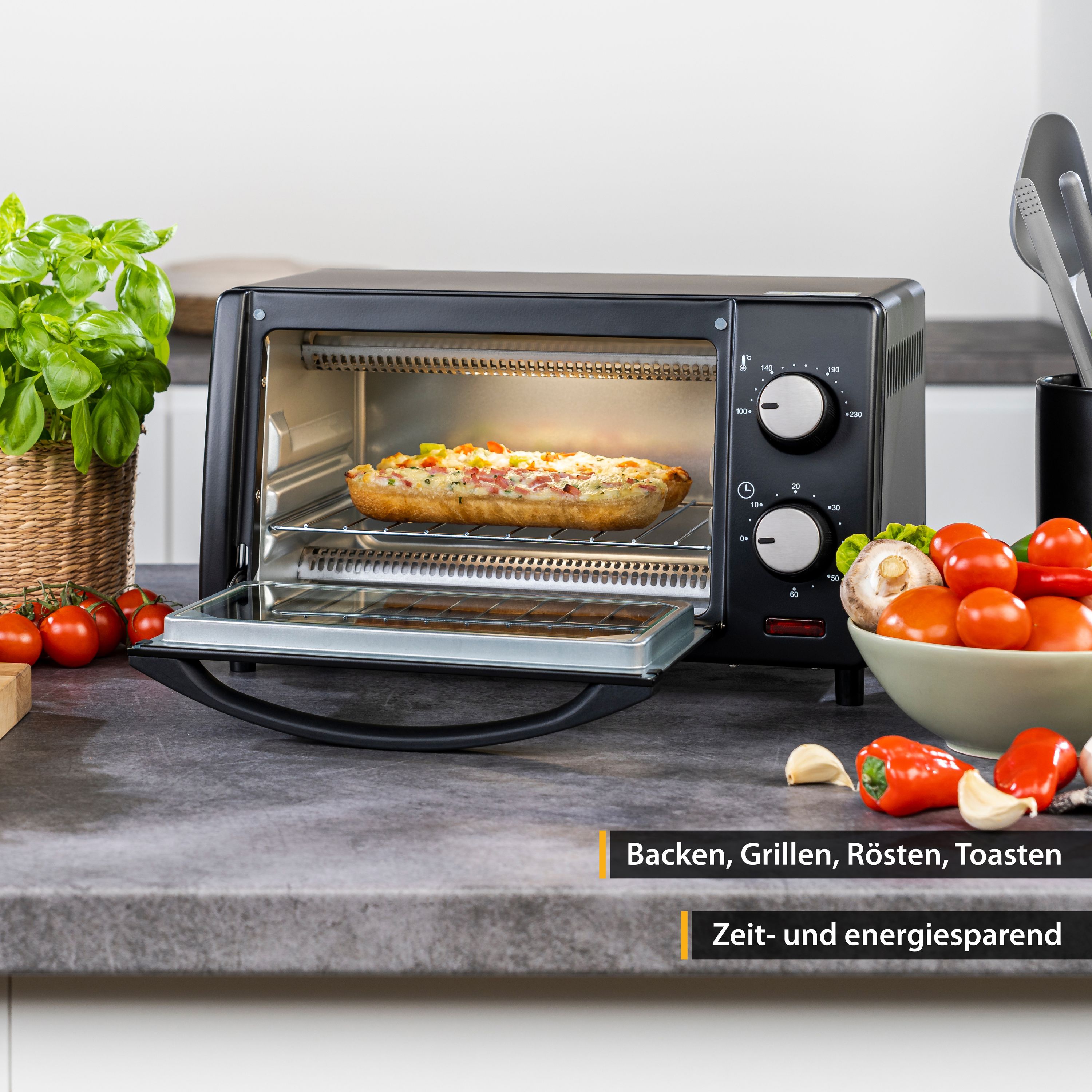 Mini oven 10L | 800 watts | 2 quartz elements