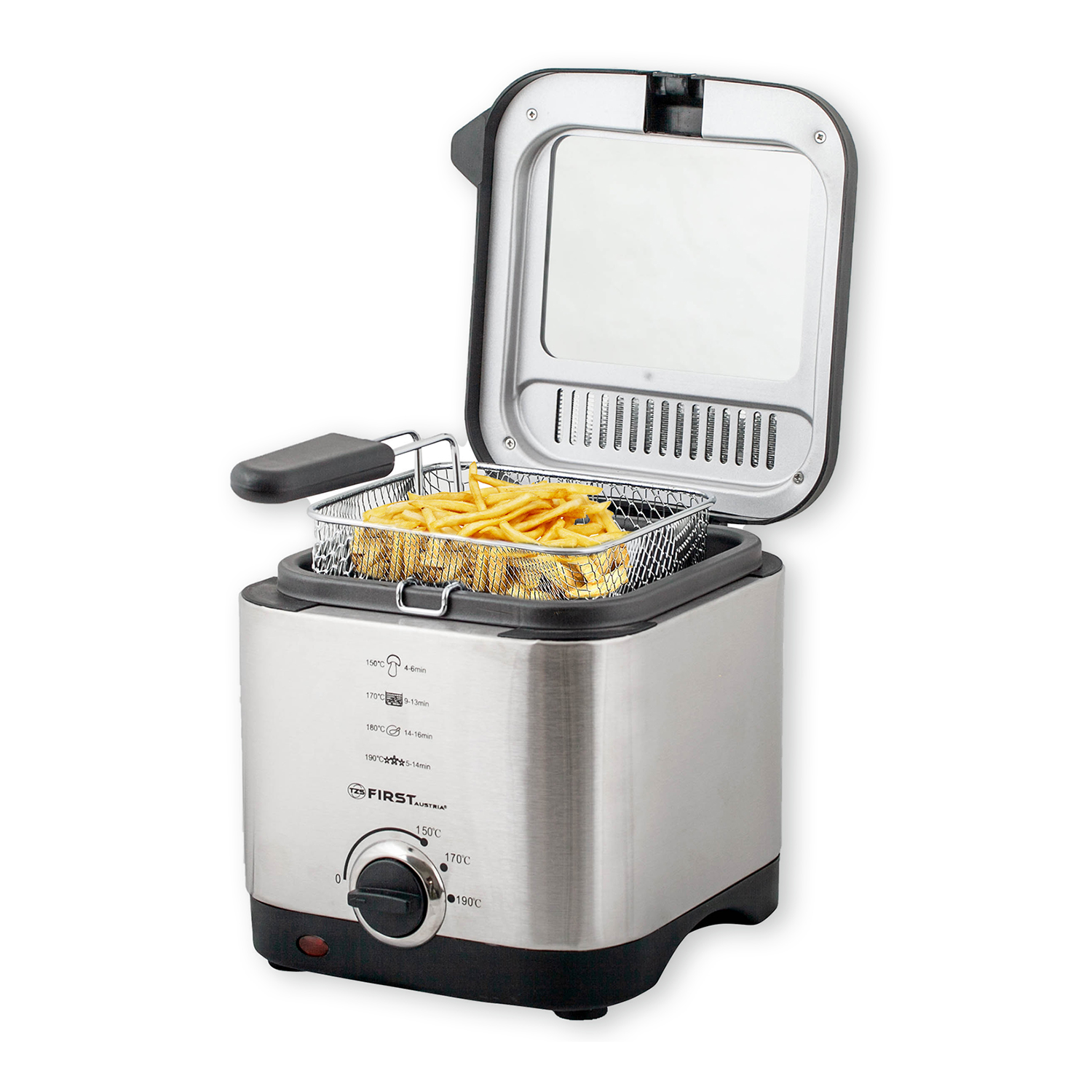 Metal deep fryer with lid 900 watts | 1.5 liters