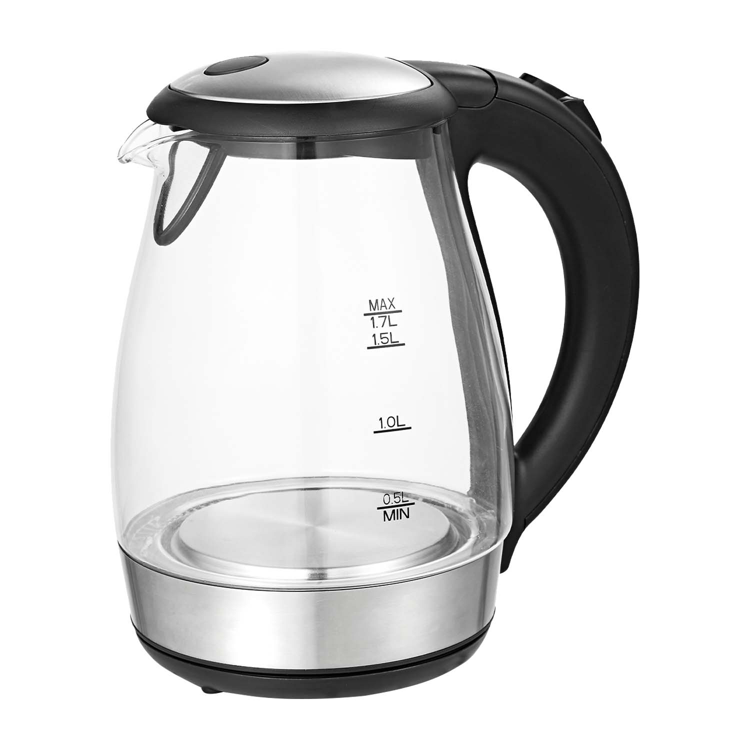 Glass kettle 2200 watts | 1.7 liters | Adjustable temp.