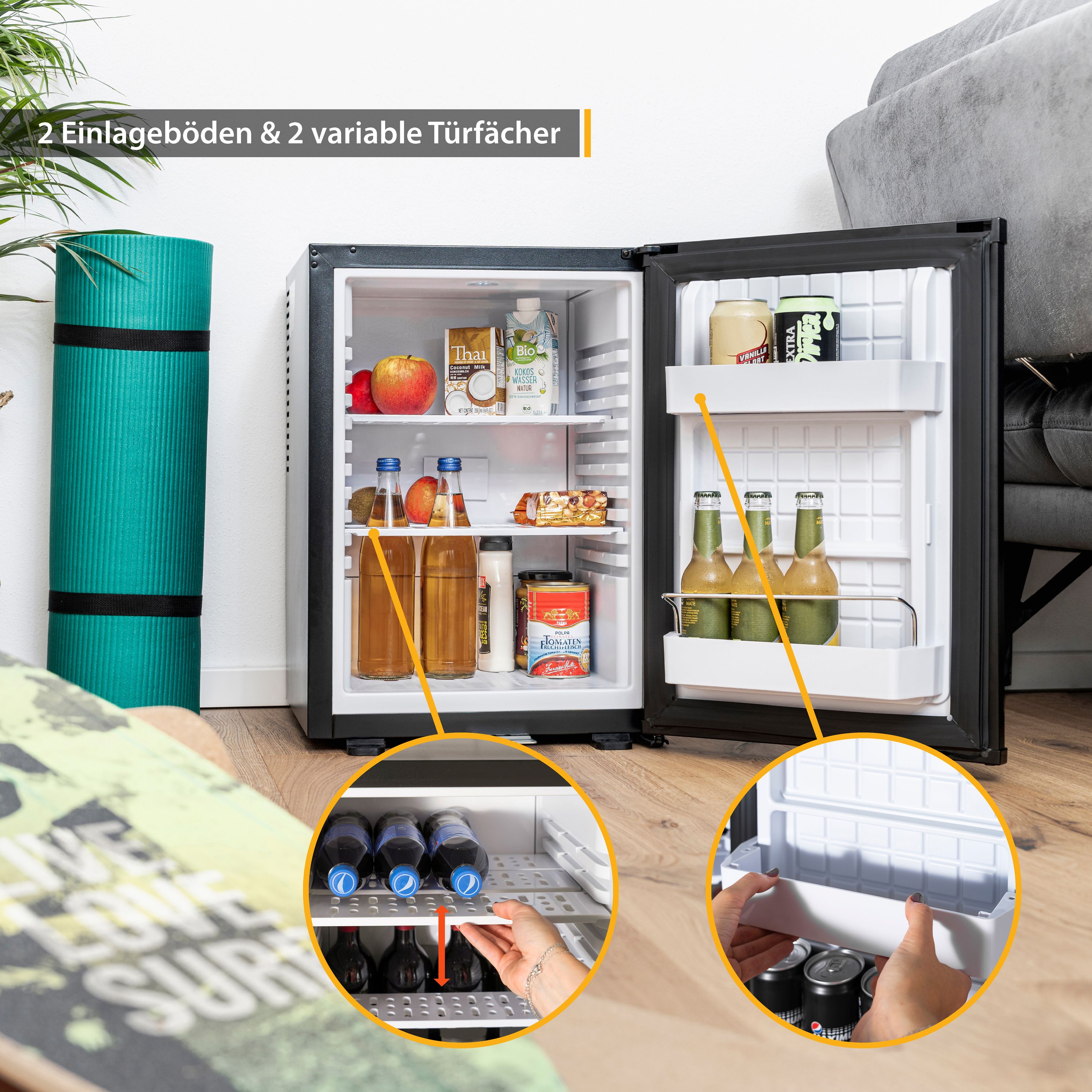 Mini fridge 30L or 40L | matt or glass front