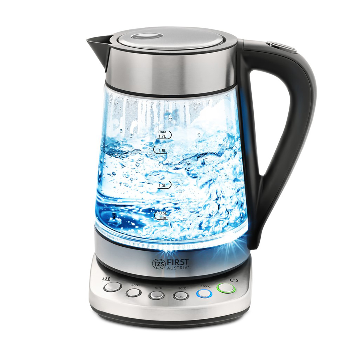 Glass kettle 2200 watts | Adjustable temp.