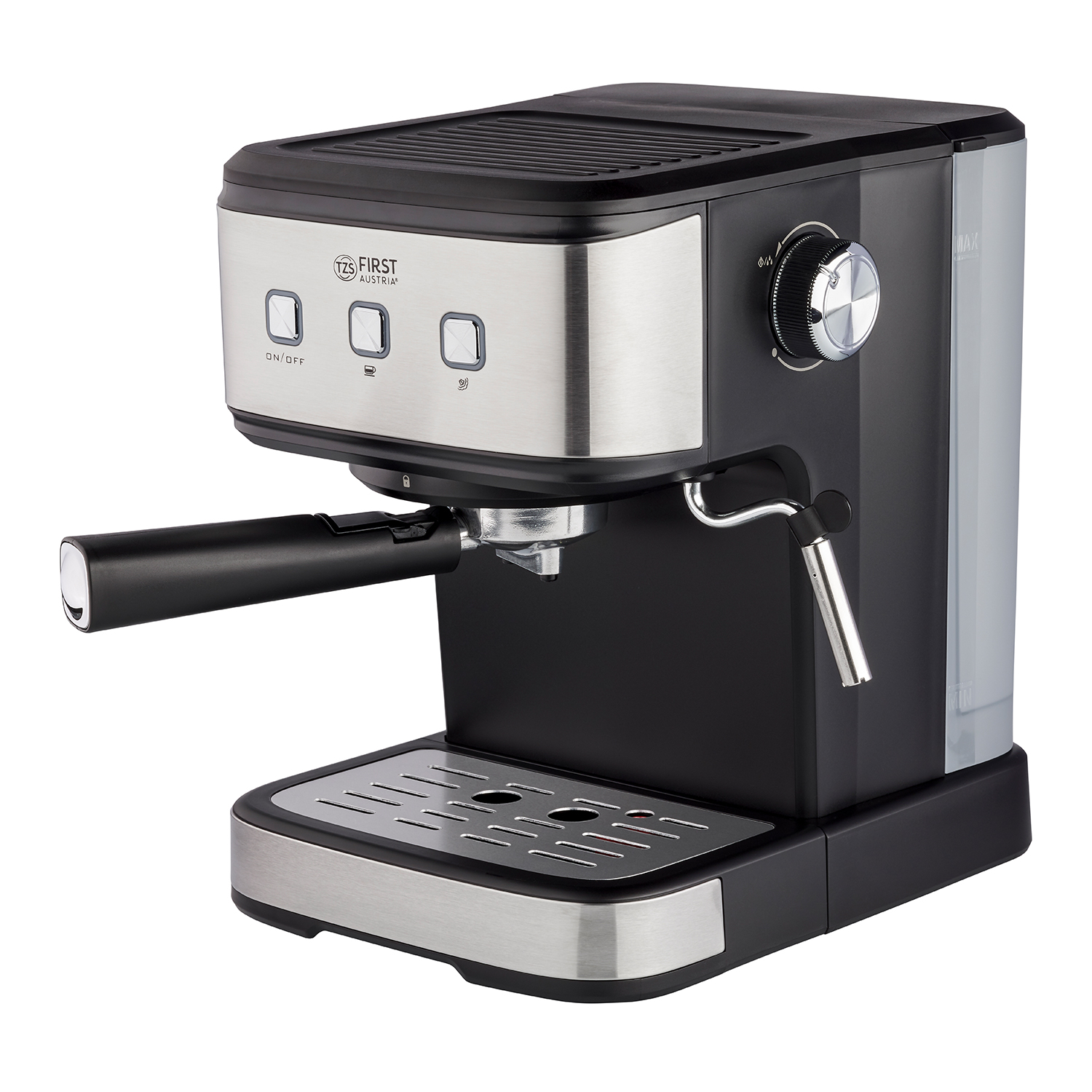 Kaffeemaschine | Siebträger | 15 bar | Schwarz/Edelstahl