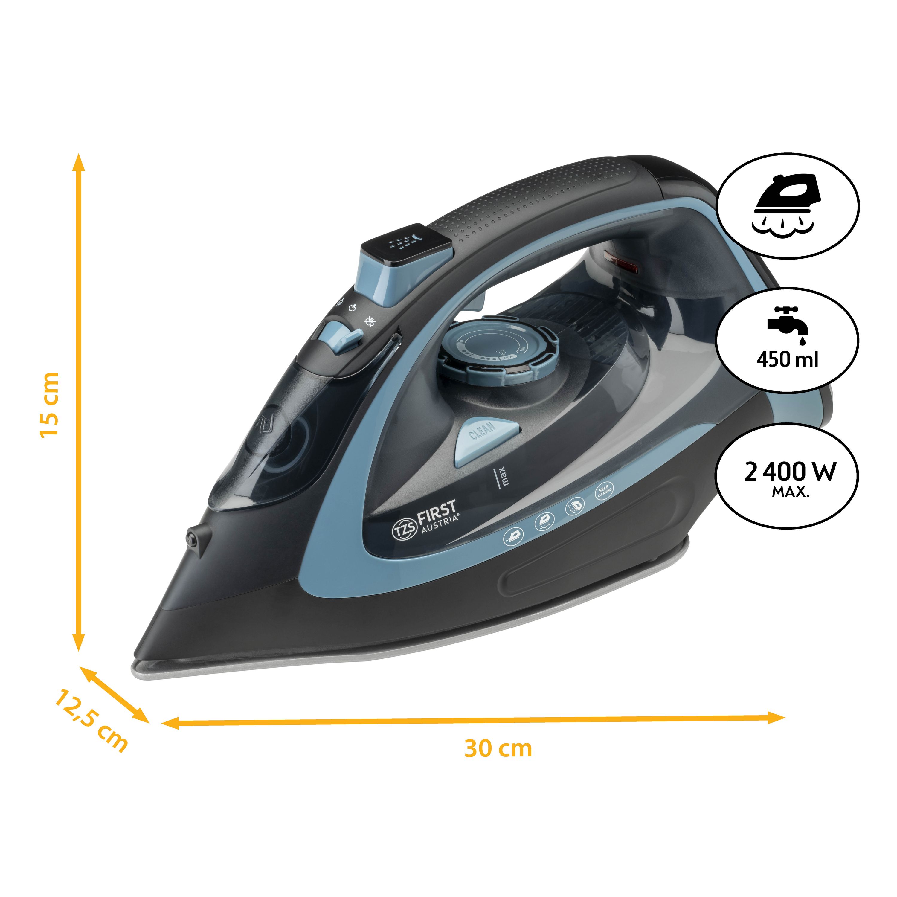 Steam iron | cordless with ironing station