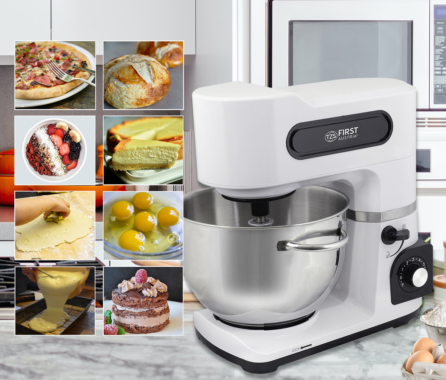 Professional Food Processor | Dough Mixer | 1500 W | 6 L