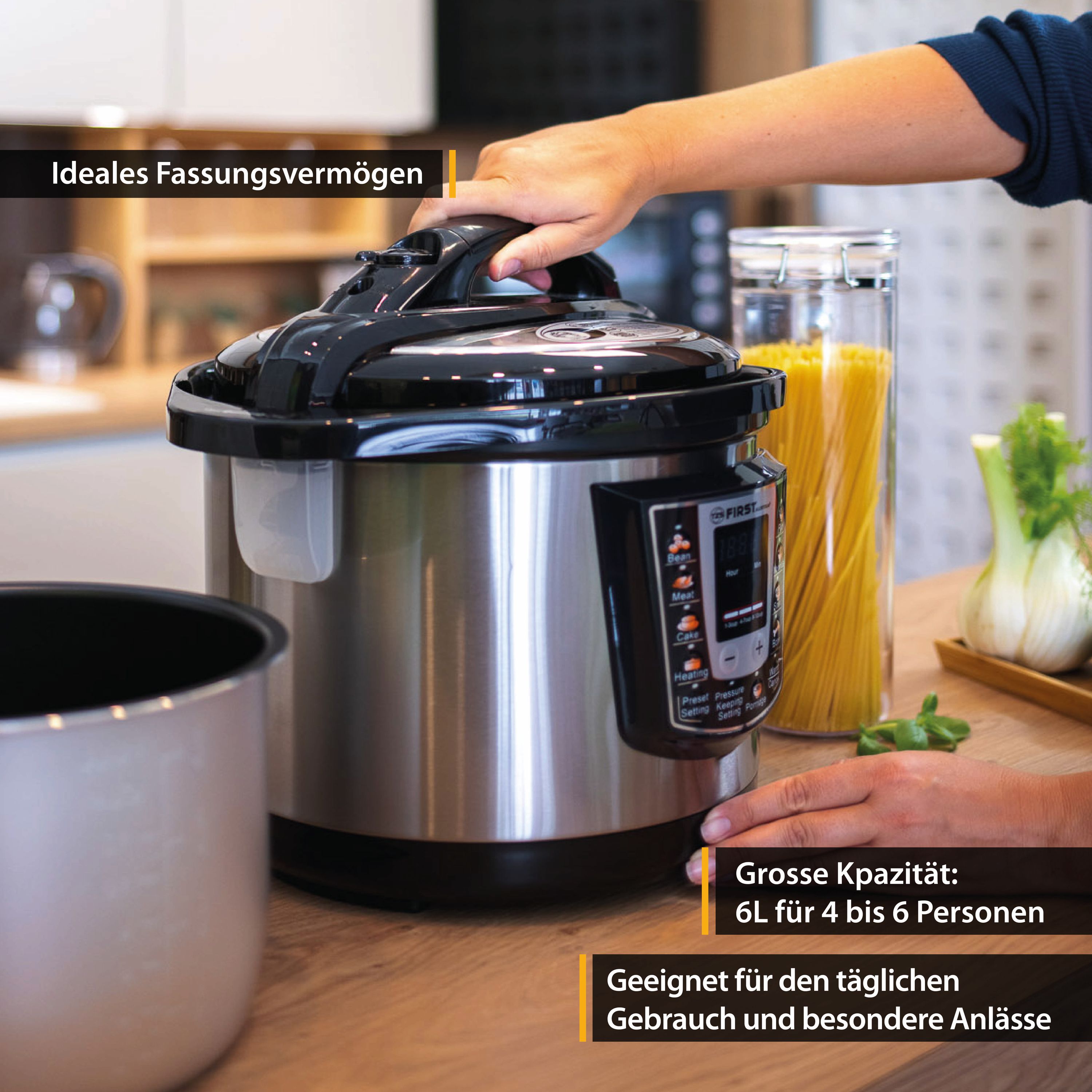 Pressure cooker electronic | 6 litres