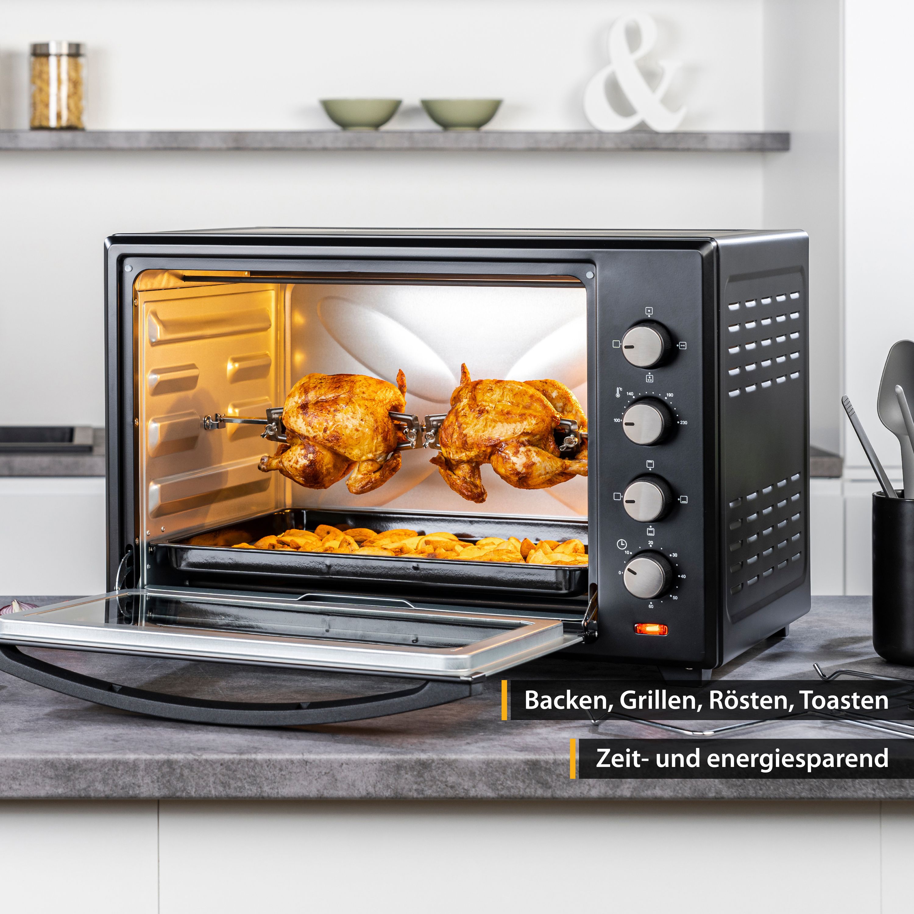 Mini oven 45L or 60L| 2000 watts | Rotisserie | circulating air