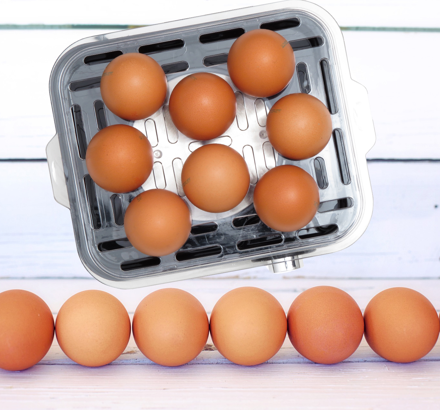 Egg boiler | 3 or 8 eggs | Stainless steel