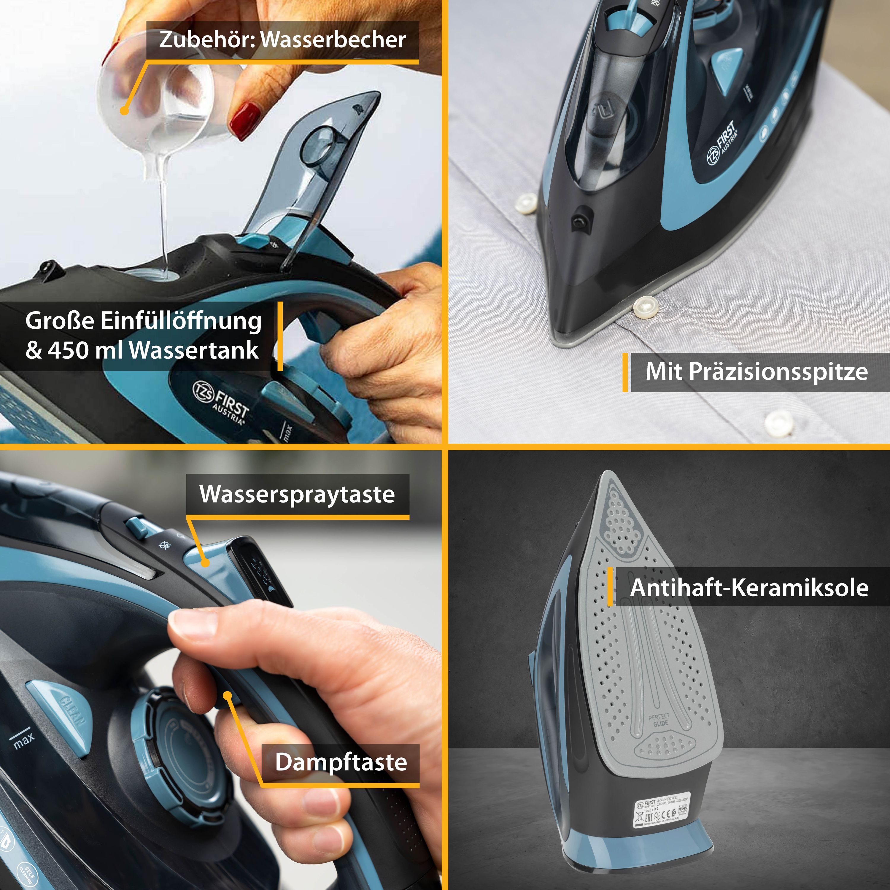 Steam iron | cordless with ironing station