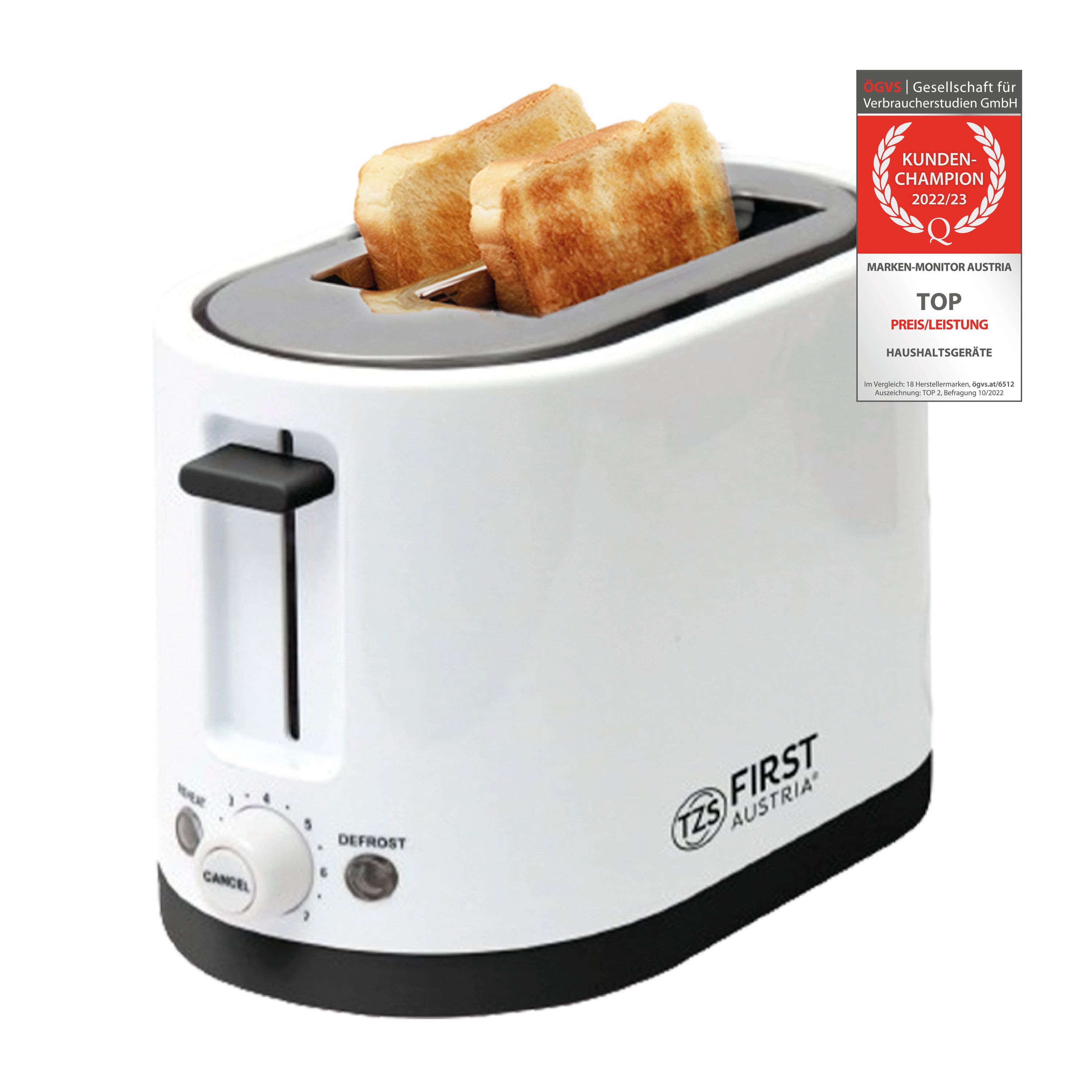 Toaster Short and long slot 750 W 2 Scheiben FA53683
