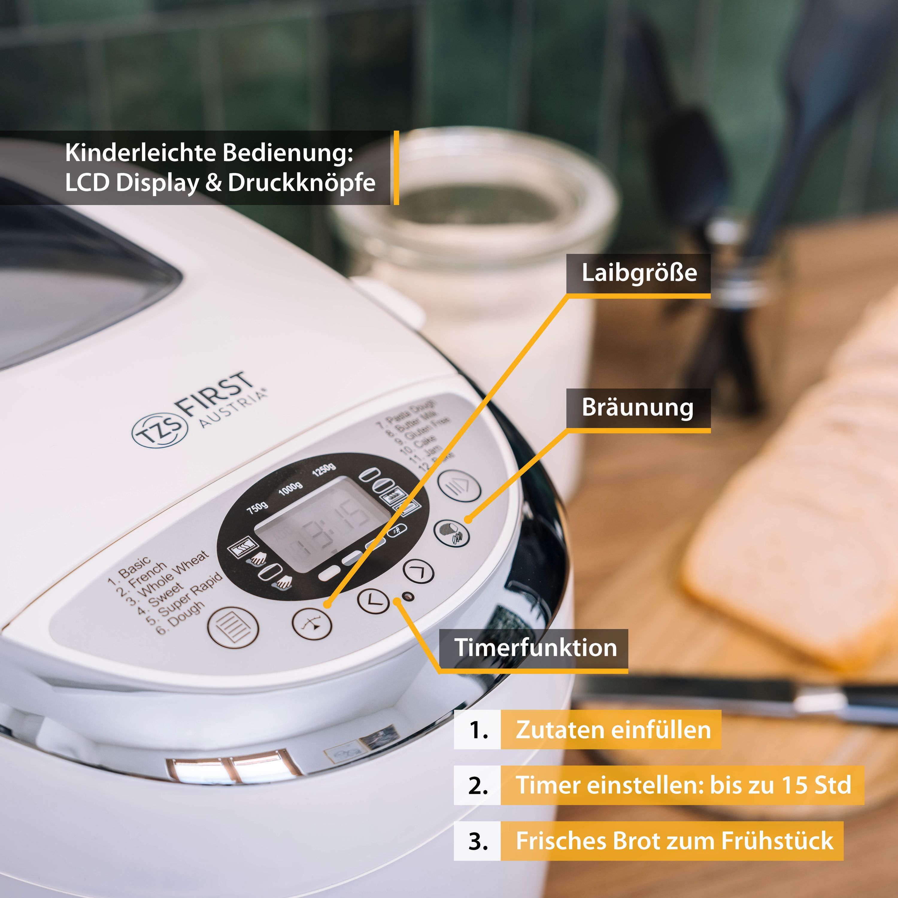 Automatic bread maker | weiß | FA-5152-3
