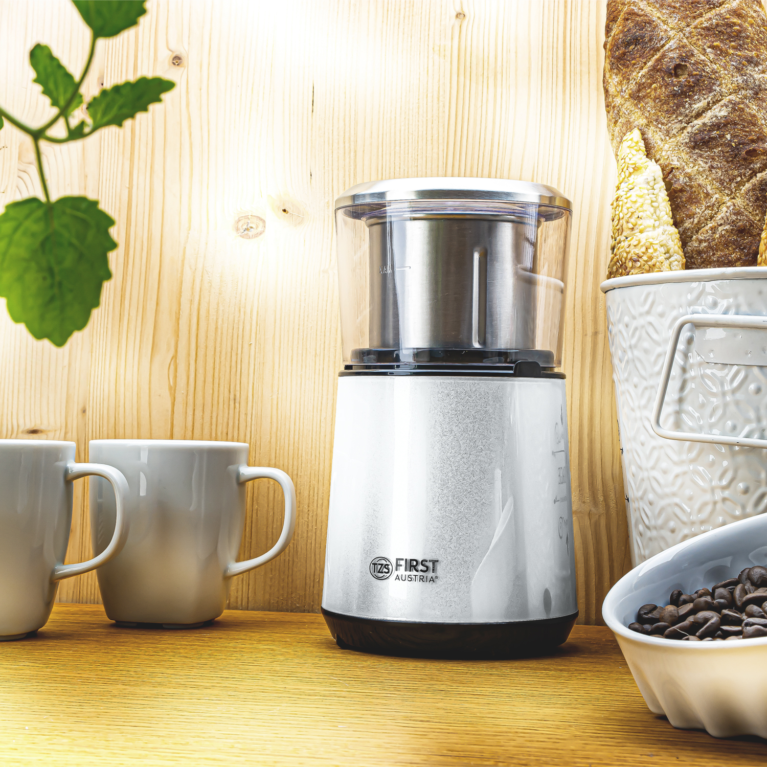 Coffee grinder 200W stainless steel weiß FA54862WI
