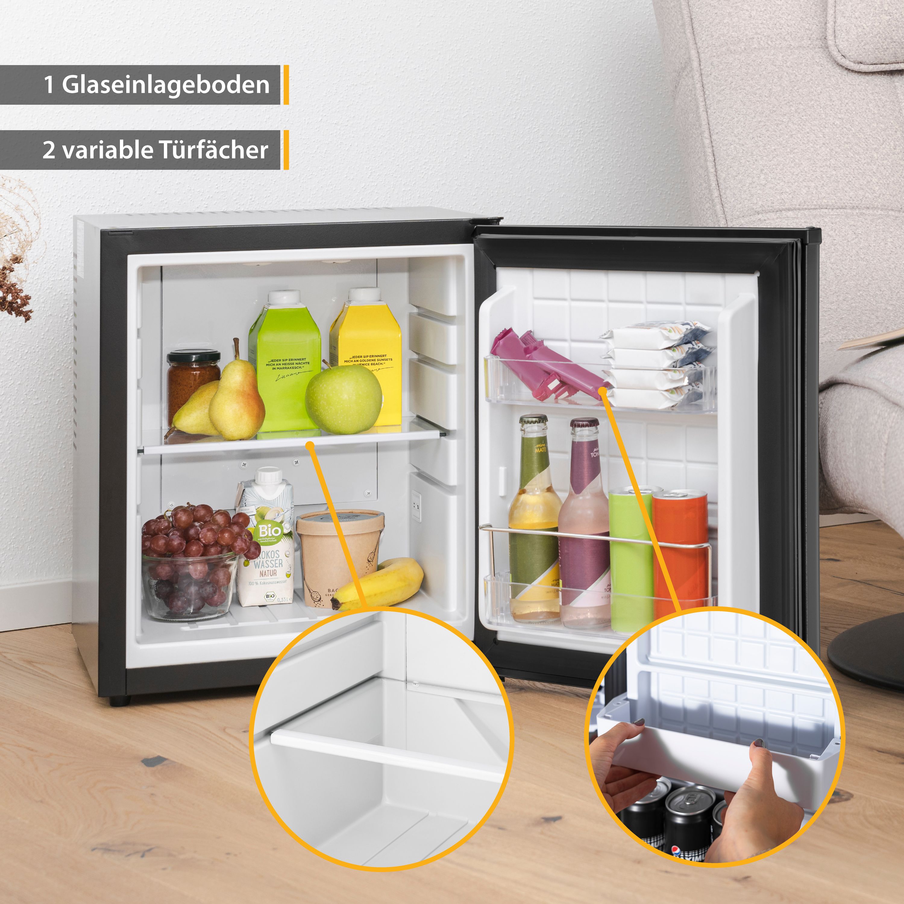 Mini fridge 30L or 40L | matt or glass front