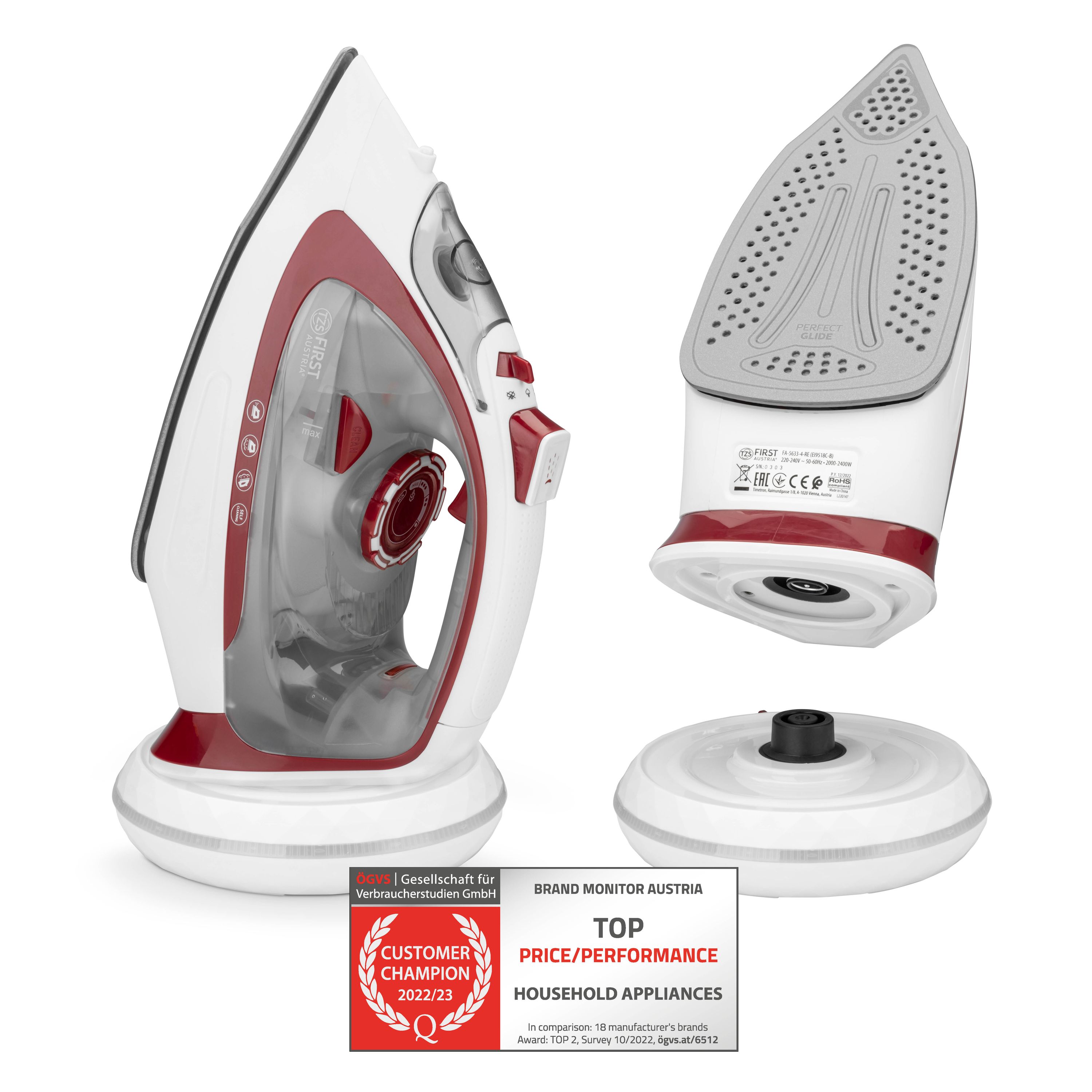 Steam iron | cordless with ironing station