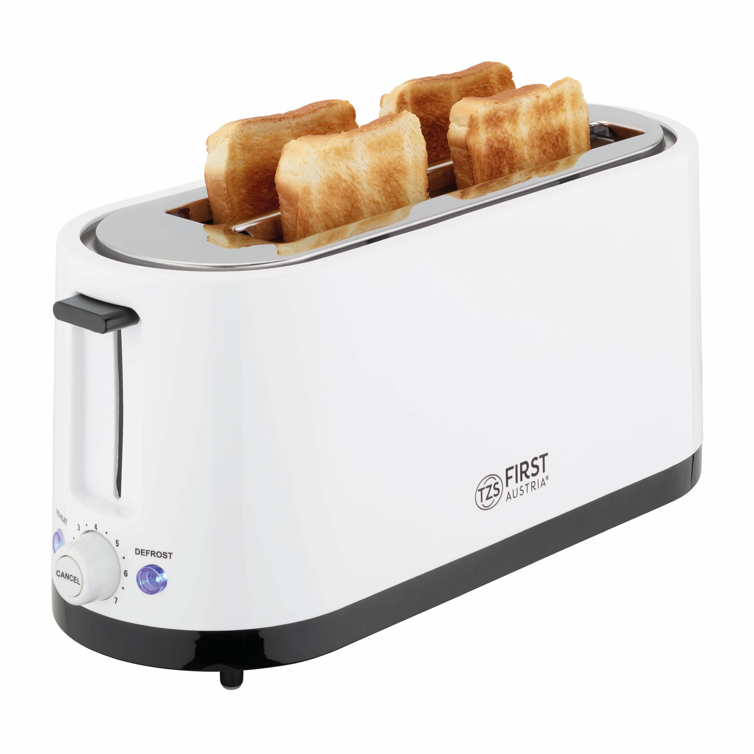 Toaster | 4 Scheiben Langschlitz | 1400W | Weiß