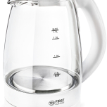 GLASS WATER KETTLE, 360°, 1.7L, MAX 2.200W