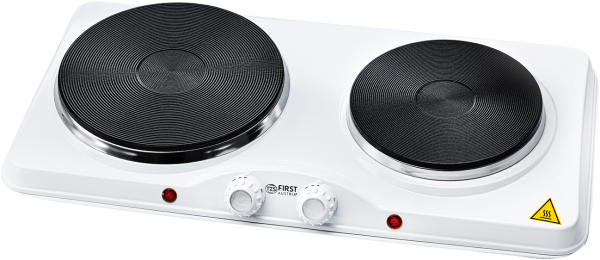 COOKING PLATE CAST IRON, DOUBLE, 2500W, 185/155MM, ADJUST.