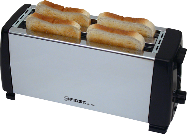 4-SLICE STAINLESS STEEL TOASTER, 1400W MAX