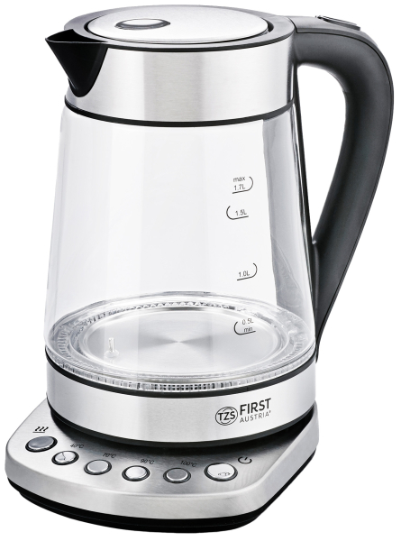GLASS WATER KETTLE, 360°, 1.7L, MAX 2.200W, VAR. TEMPERATURE