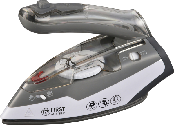 TRAVEL IRON, CERAMIC SOLE 170x90MM, 1100W MAX, 70ML TANK