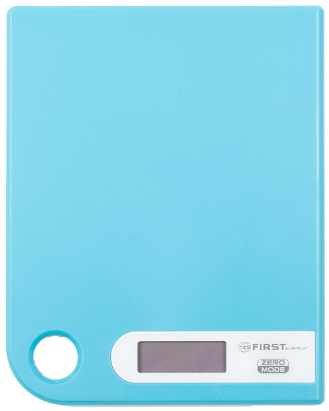 KITCHEN SCALE ELECTRONIC, CAP. 5KG/1G, WITH HOLE, LIGHT BLUE