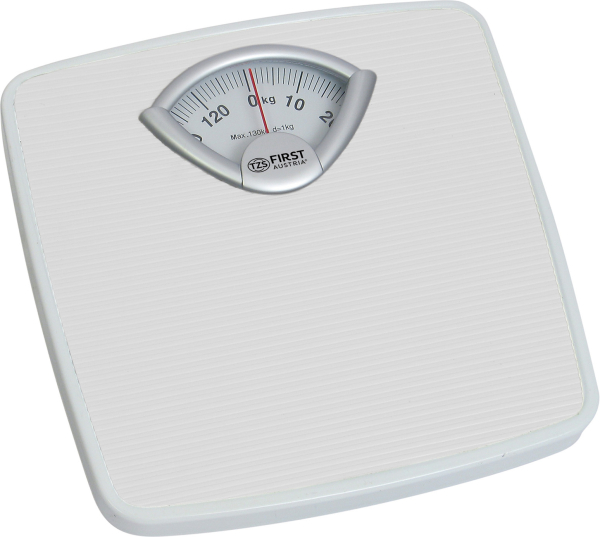 BATHROOM SCALE, MECHANICAL, 130KG, WHITE