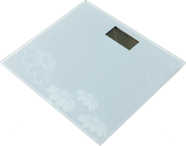 BATHROOM SCALE, DIGITAL, GLASS, 150KG/100G, GREY