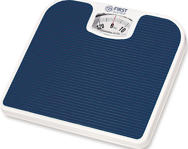 BATHROOM SCALE, MECHANICAL, 130KG, BLUE